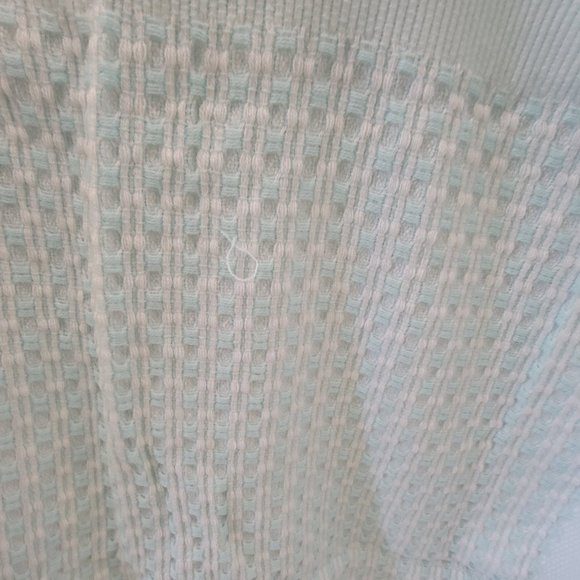 Vintage Baby Kisses Acrylic Made in Japan Baby Blanket Fringe Sheep Lamb Check - Picture 12 of 16